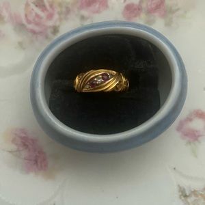 Antique 1911 Ruby & Diamond Ring 18K Gold